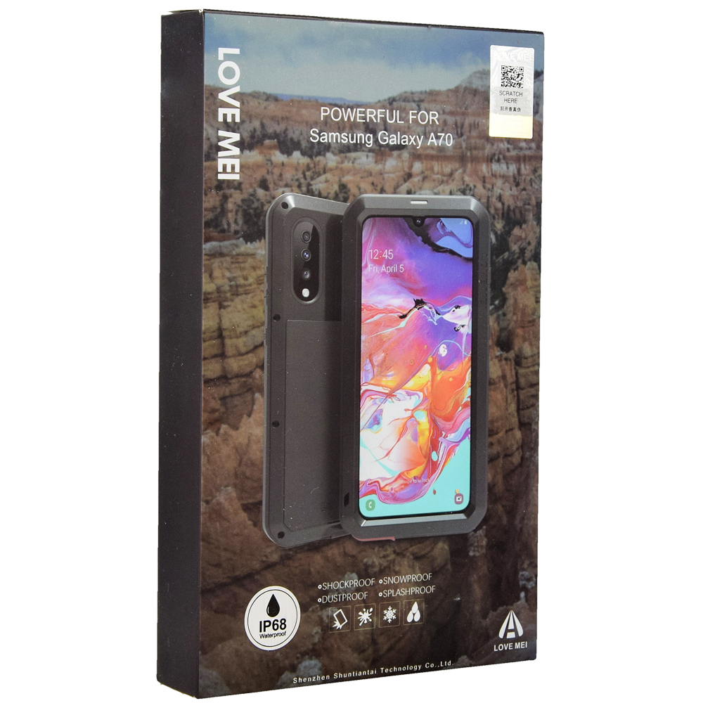 Oryginalne Pancerne Etui marki LOVE MEI z serii Powerful dla Samsung Galaxy A70